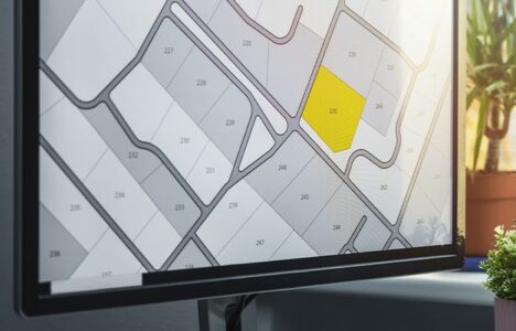 Land registry on a monitor