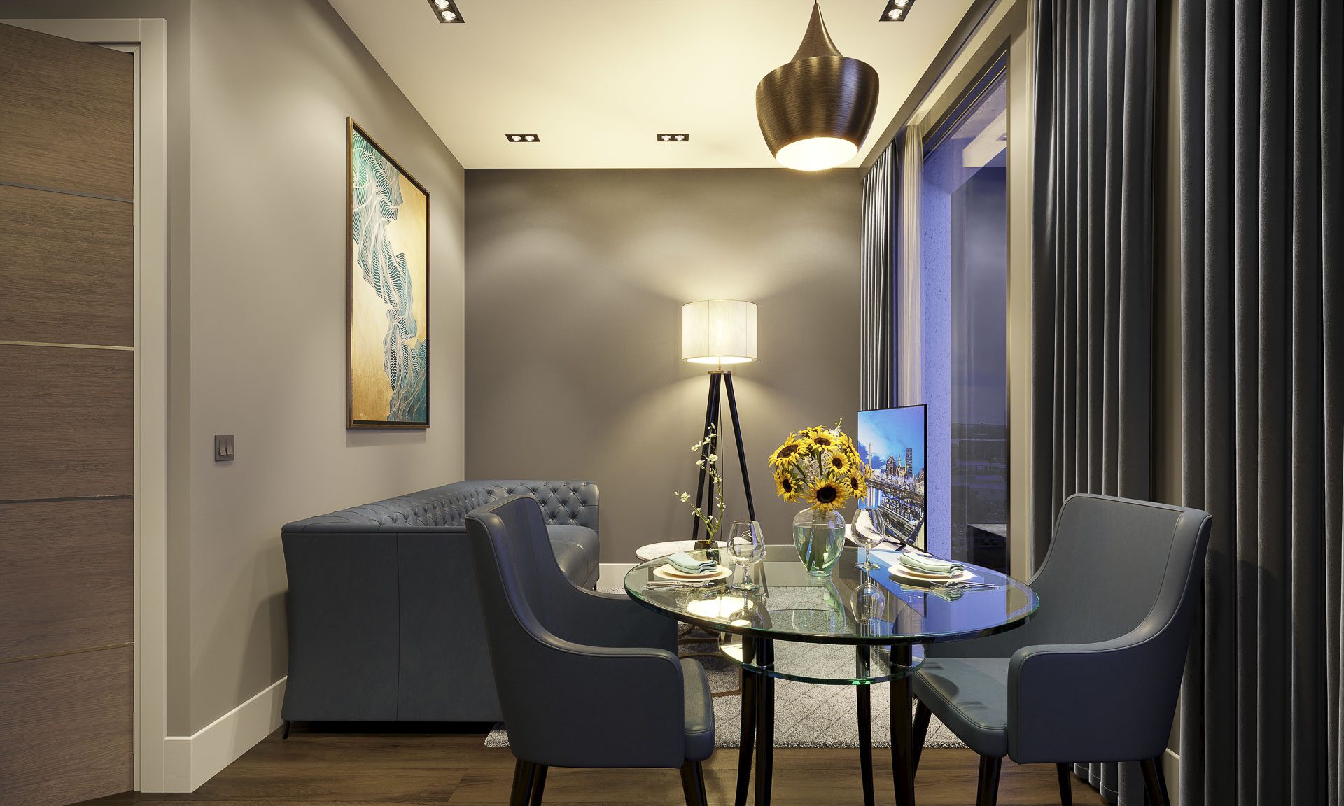 The Gateway studio living room