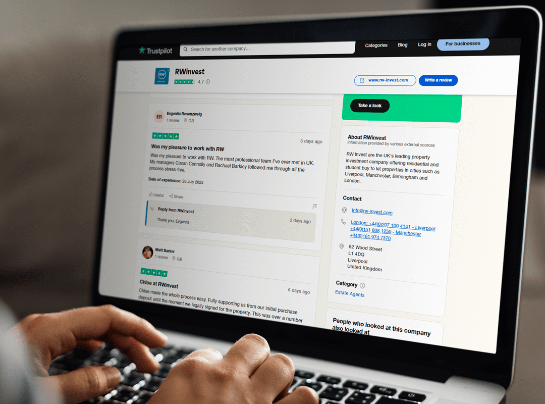 RWinvest's Trustilot page
