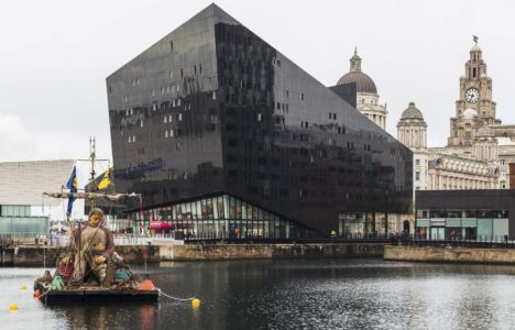 A view of Canning Dock in Liverpool in 2018, during the Liverpool Giants event.