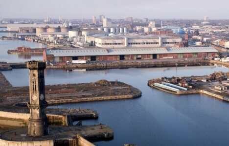 Grade II Listed Bramley Moore Dock which is part of Liverpool Waters regeneration and investment scheme