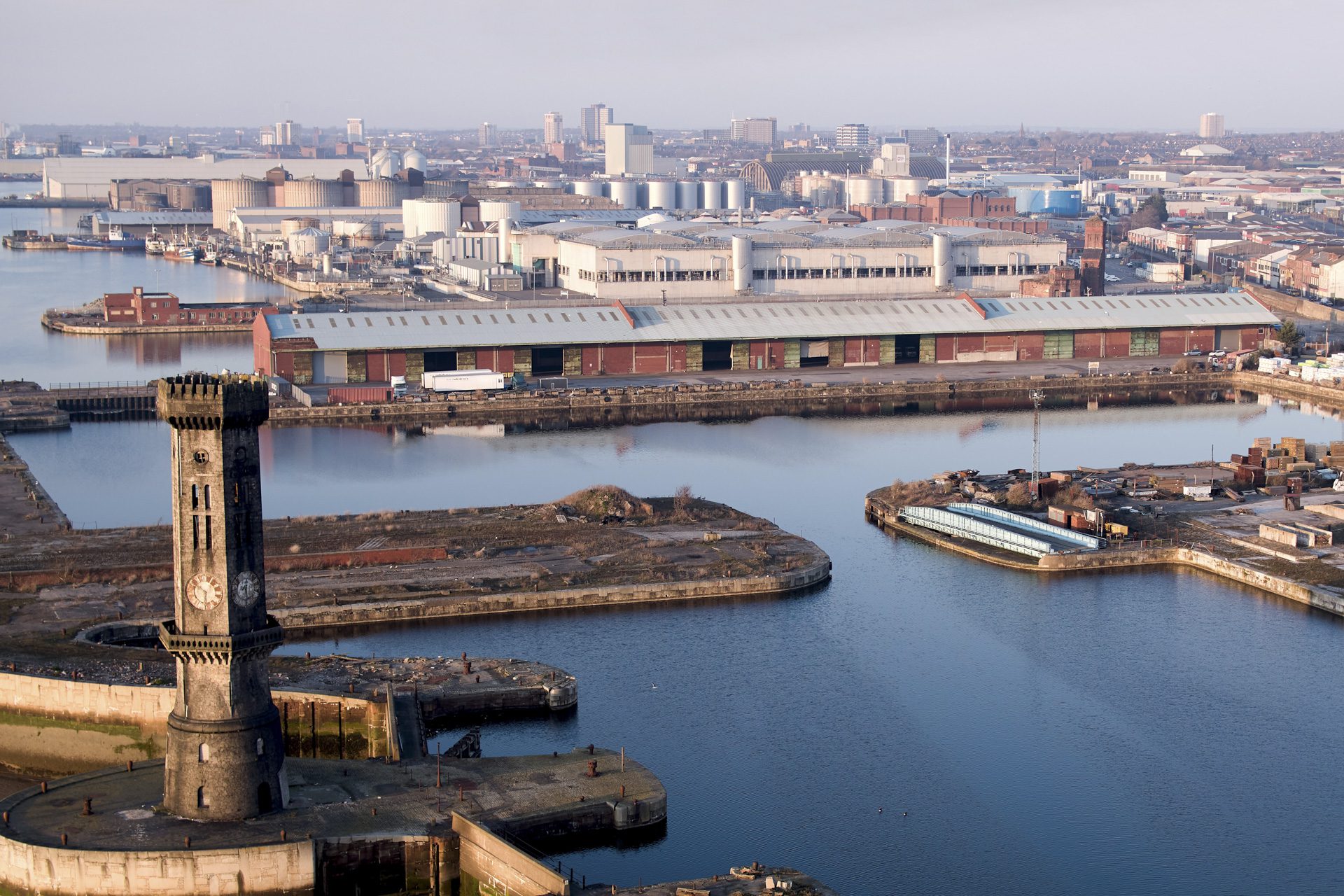 Grade II Listed Bramley Moore Dock which is part of Liverpool Waters regeneration and investment scheme