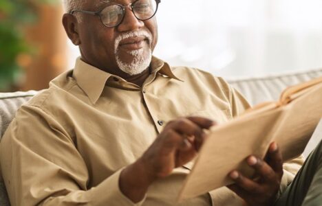 A person reading a book