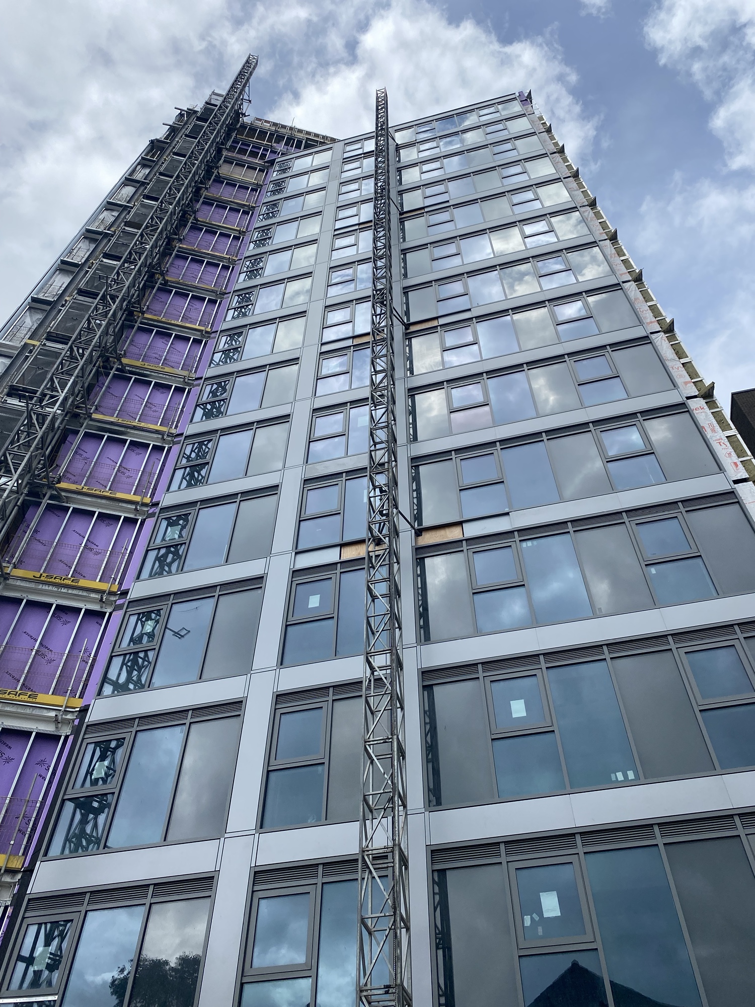Construction progress for One Park Lane exterior