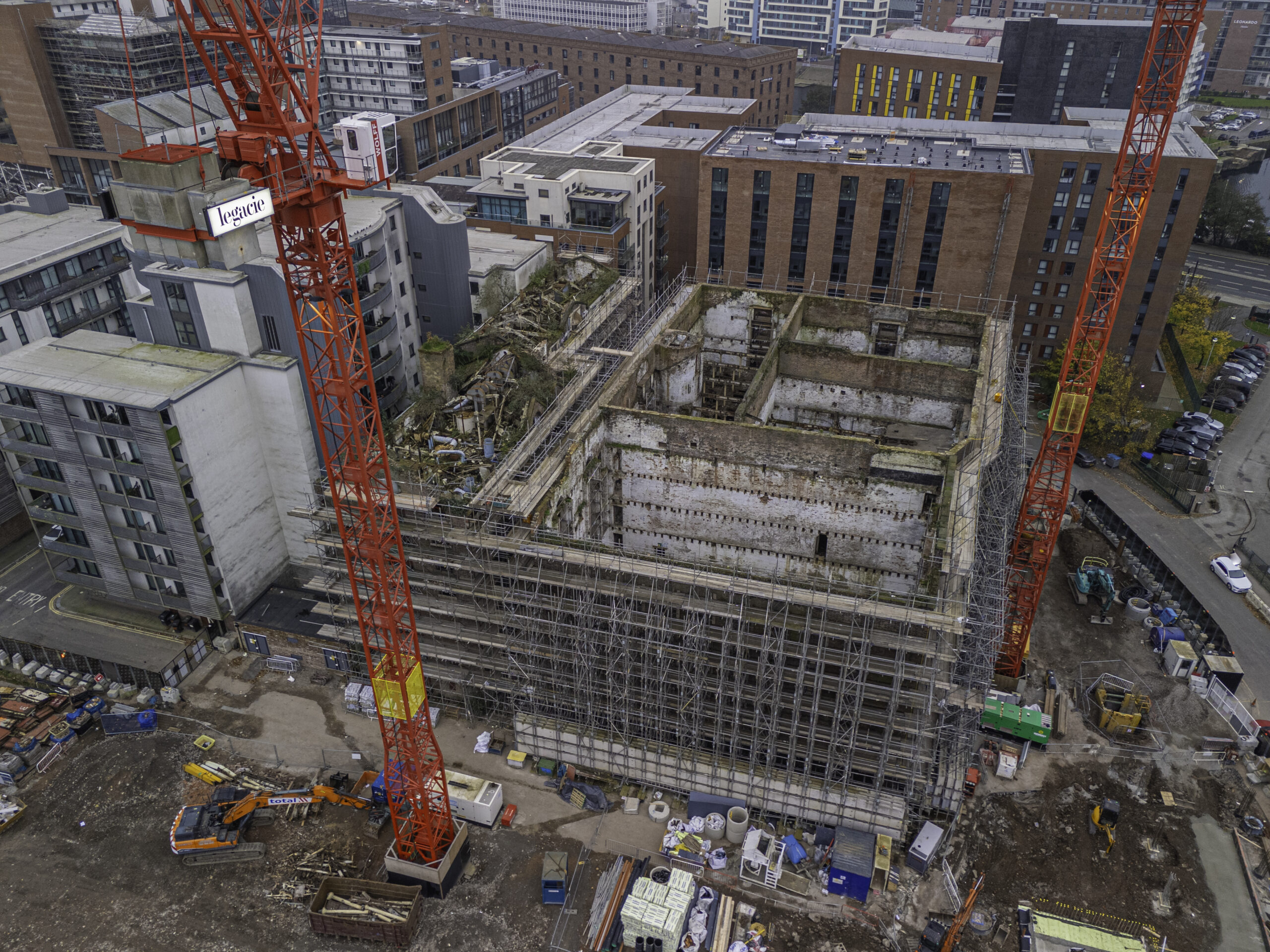 Image showing construction progress at Central Park Liverpool development