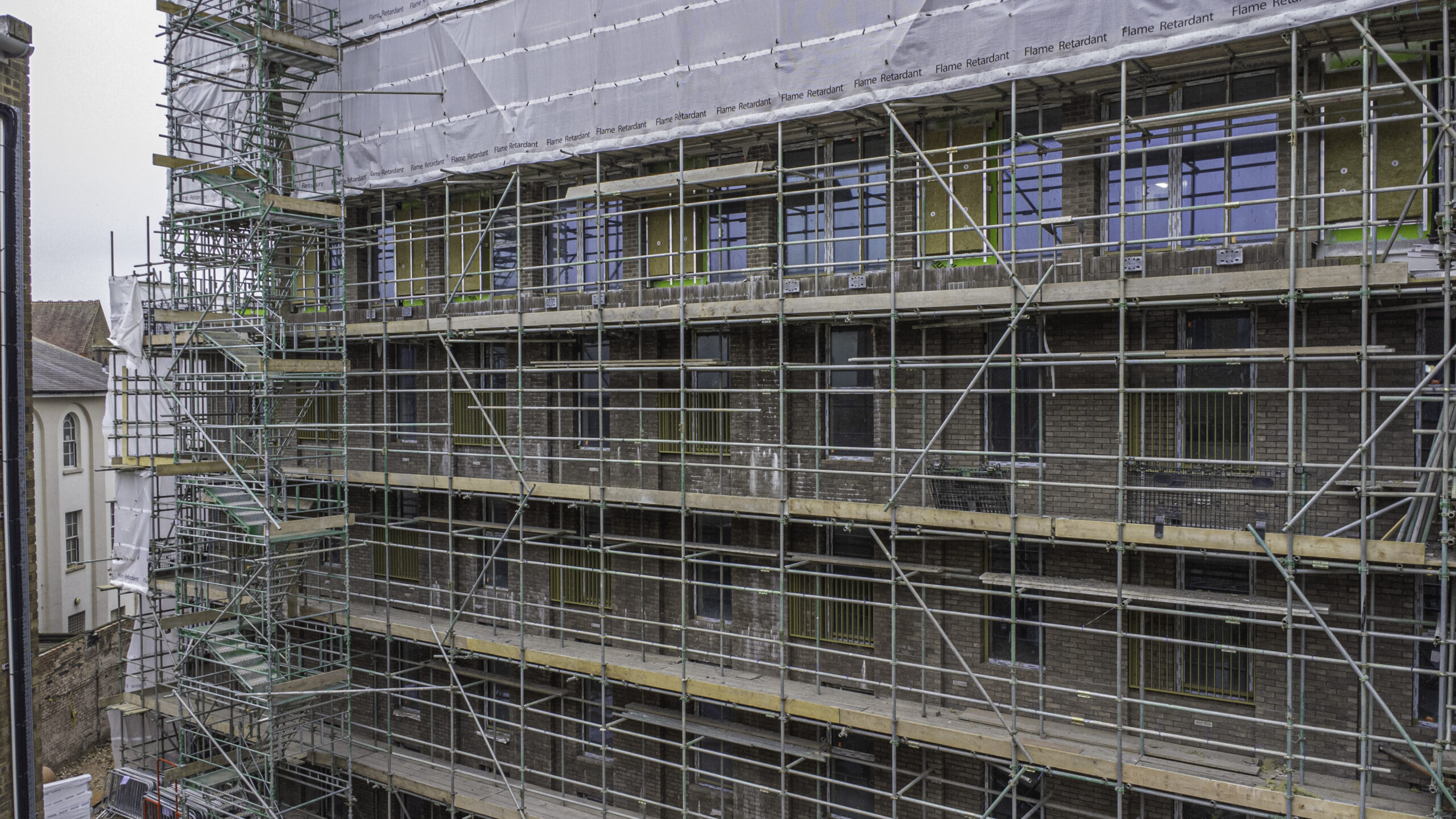 Image showing construction progress at the Hive Luton development