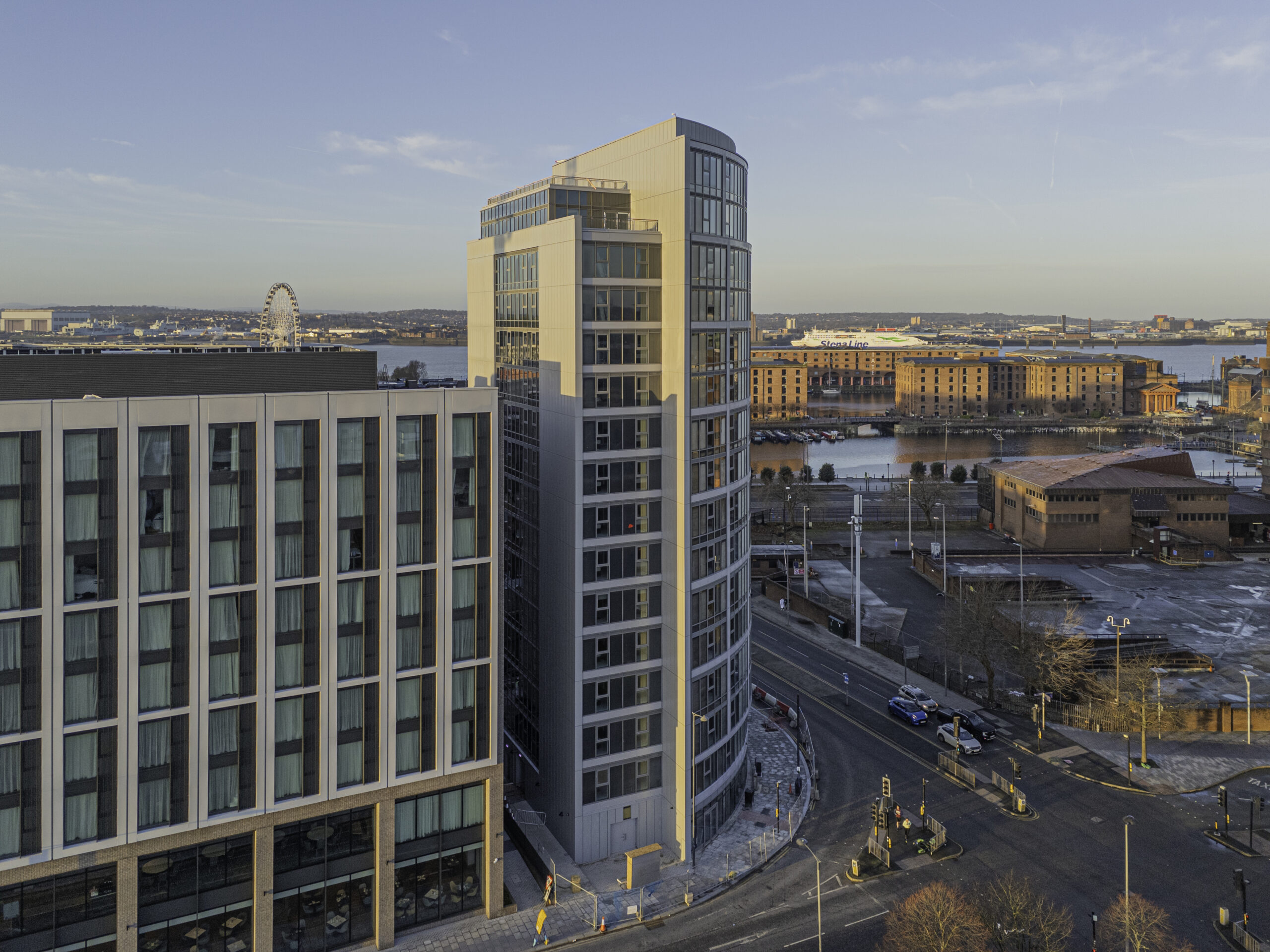 Image of construction progress at One Park Lane development, Liverpool
