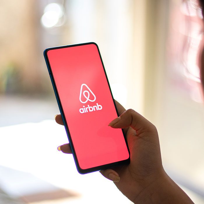 Airbnb app on a phone