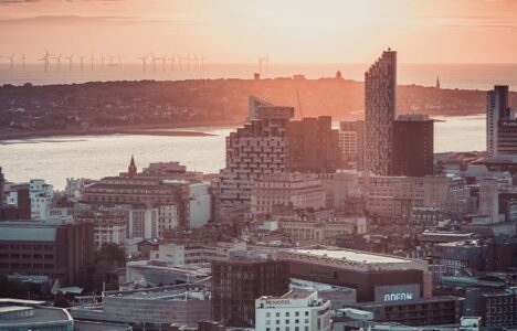 Aerial View of Liverpool City Centre