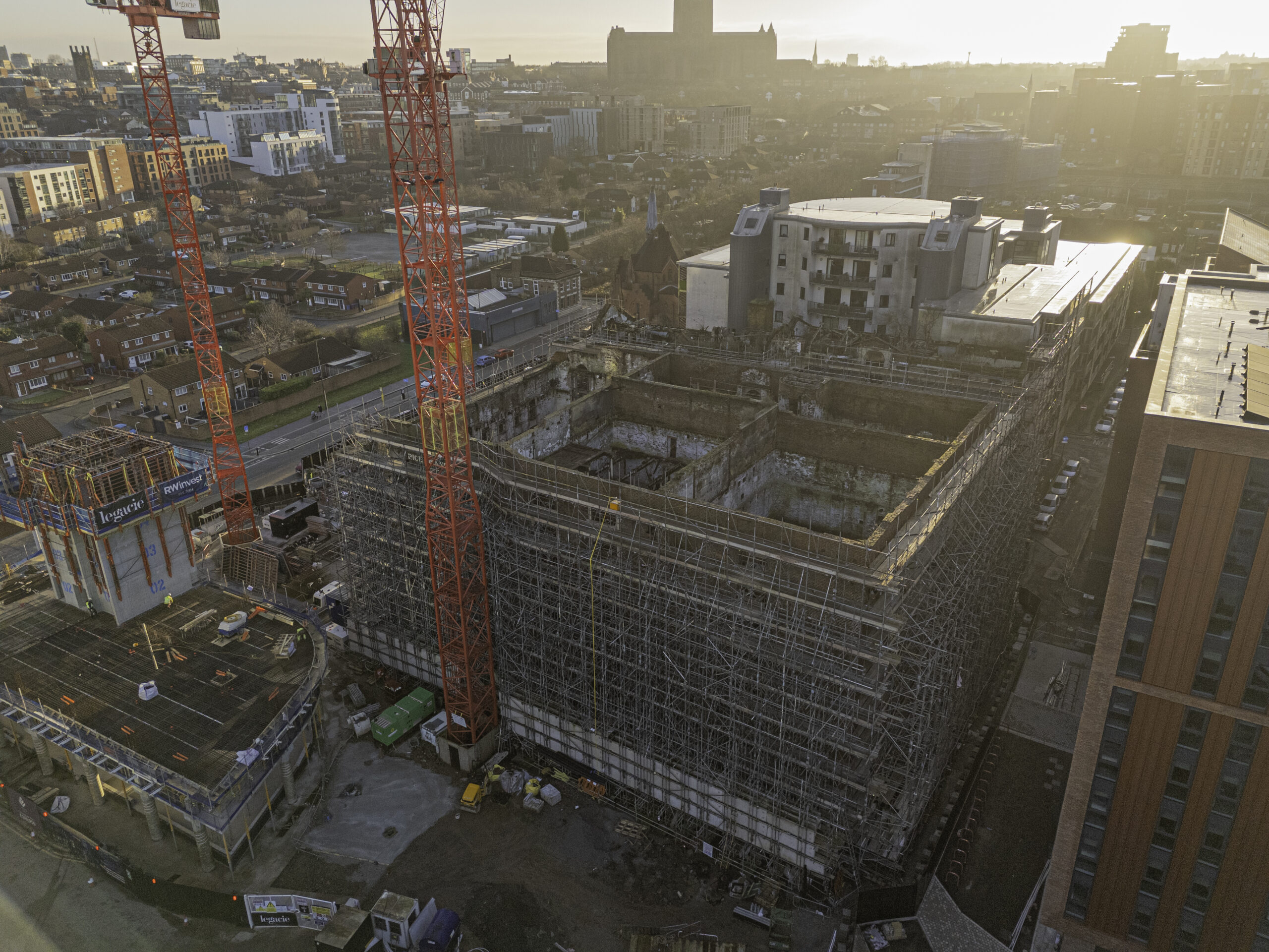Image showing construction progress at the Mill Liverpool development