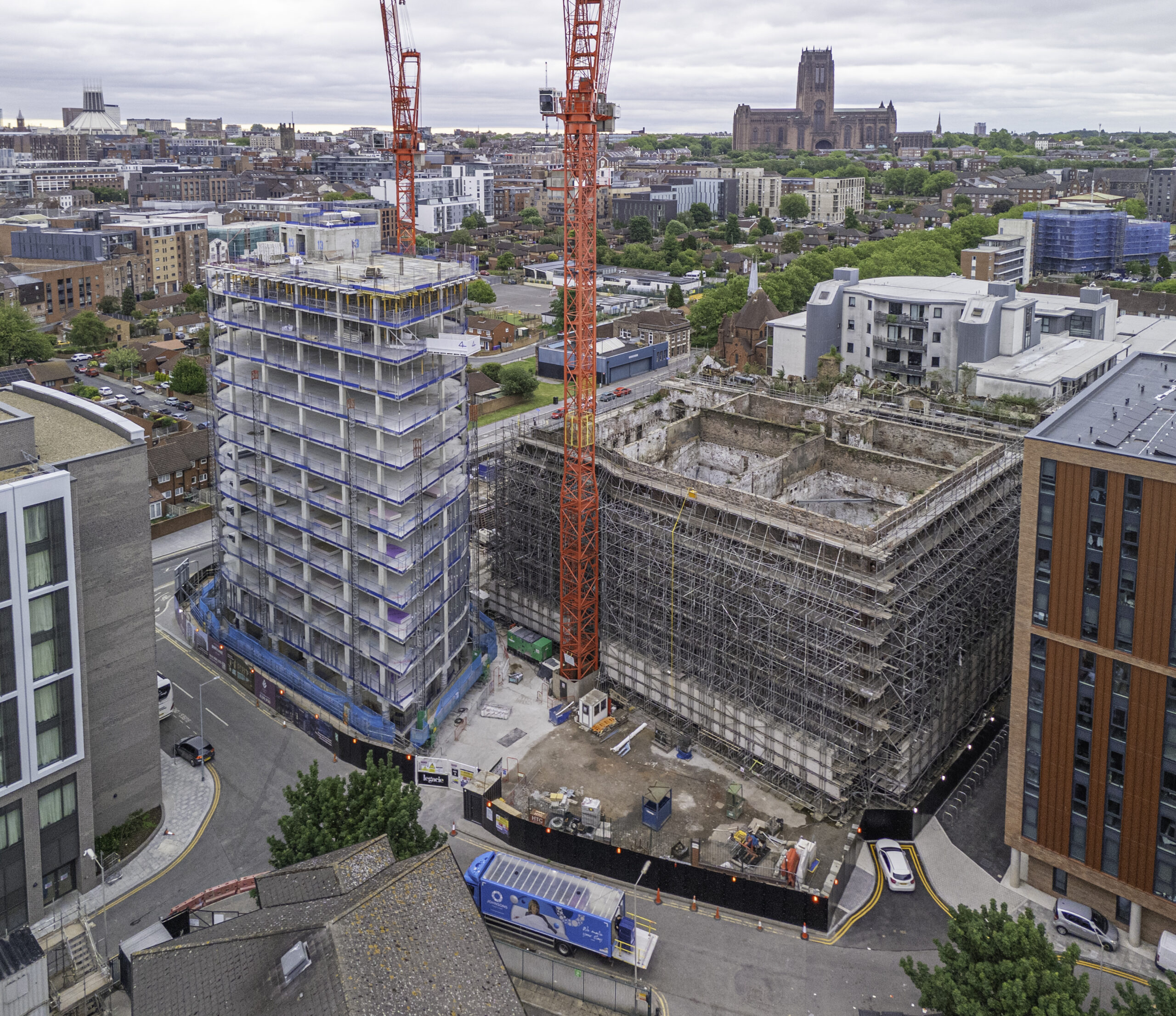 Image showing construction progress for The Mill Liverpool development