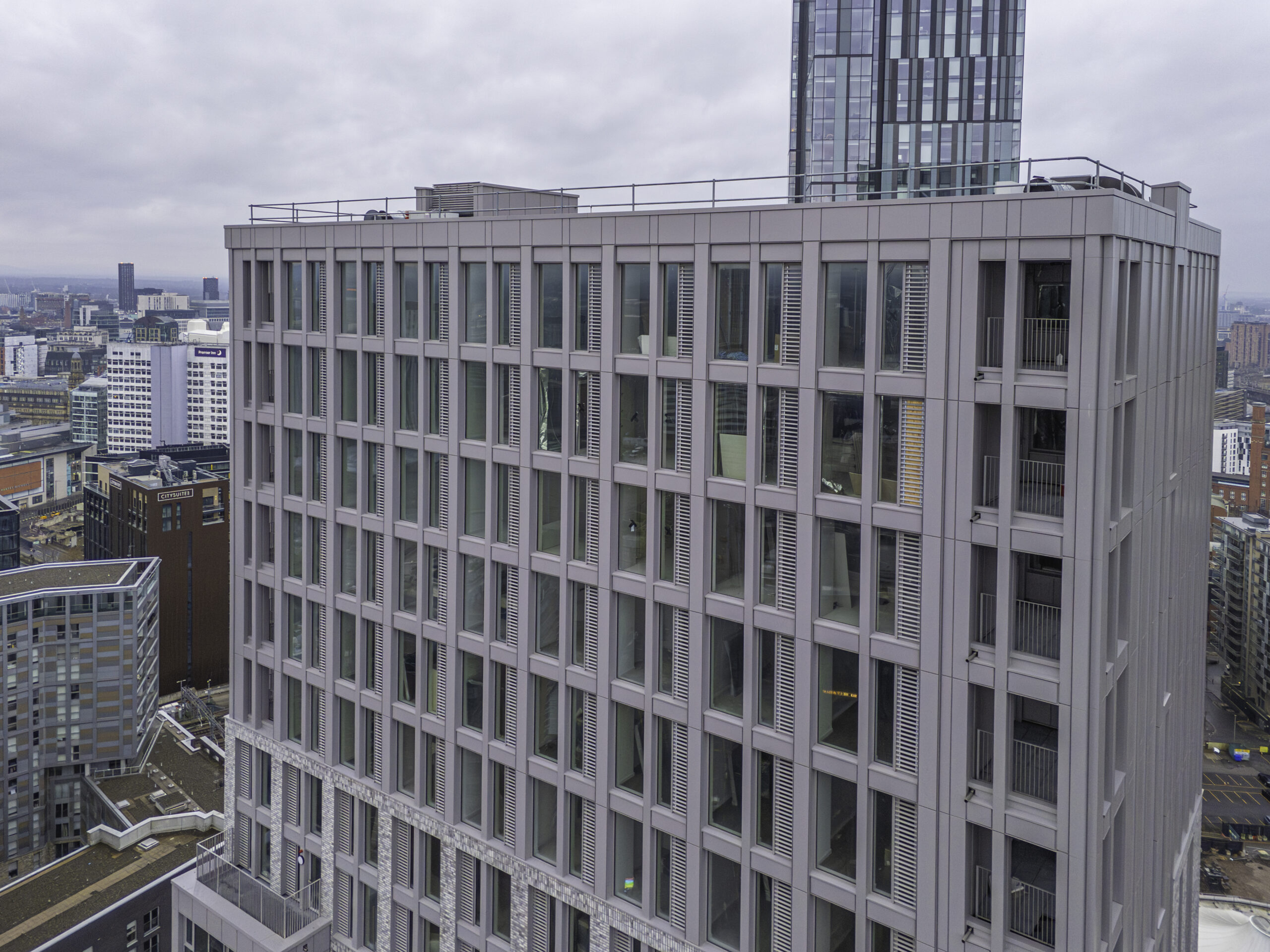 image of progress made of the construction of Embankment Exchange, Manchester