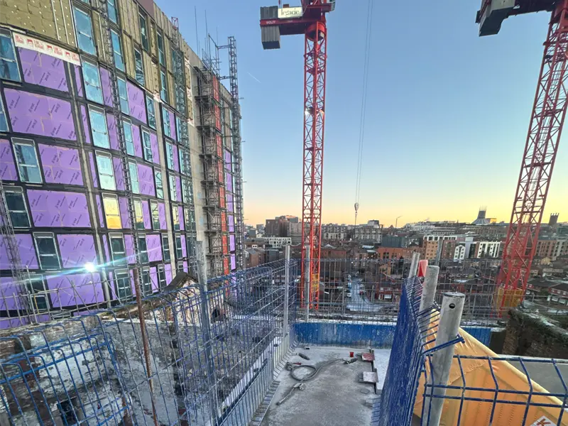 The Mill Construction Update Image showing progress of development