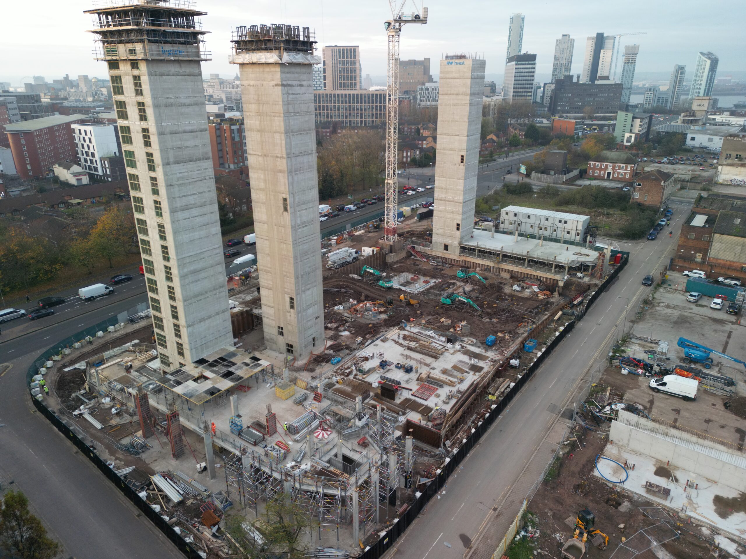 Image showing construction progress at The Gateway Liverpool development