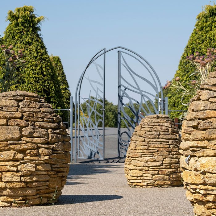 The Monk's Garden at the Lesnes Abbey ruins, the 12th Century built monastery located at Abbey Wood, in the London Borough of Bexley, United Kingdom.