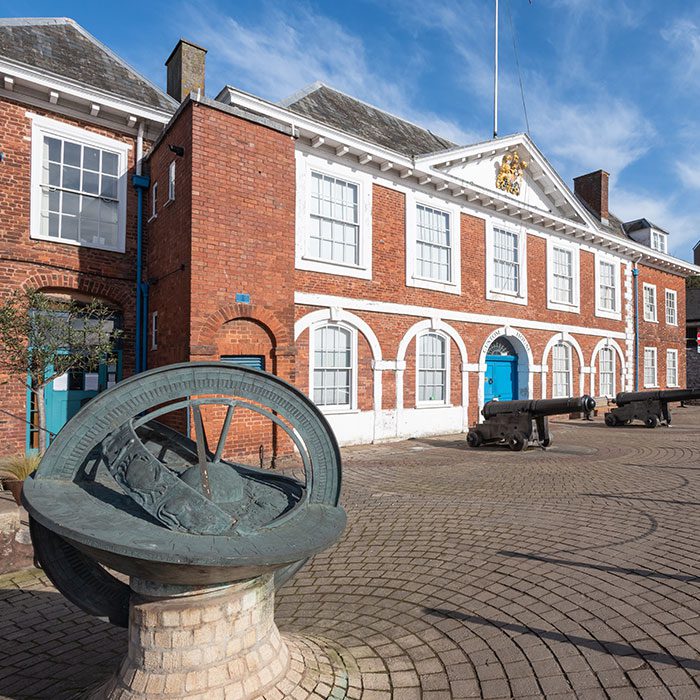 Exeter.Devon.United Kingdom.February 19th 2023.View of the Custom House in Exeter