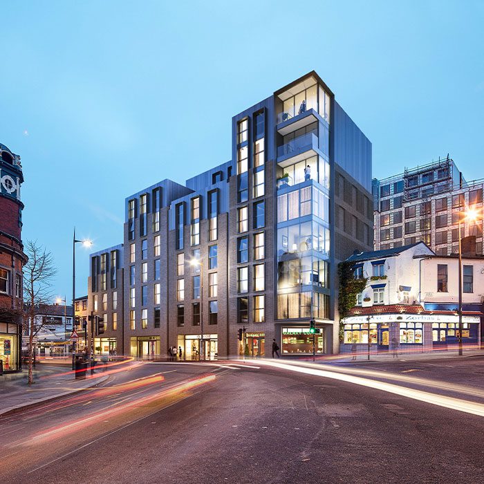 Exterior of Ropemaker Place, a completed development in Liverpool City Centre