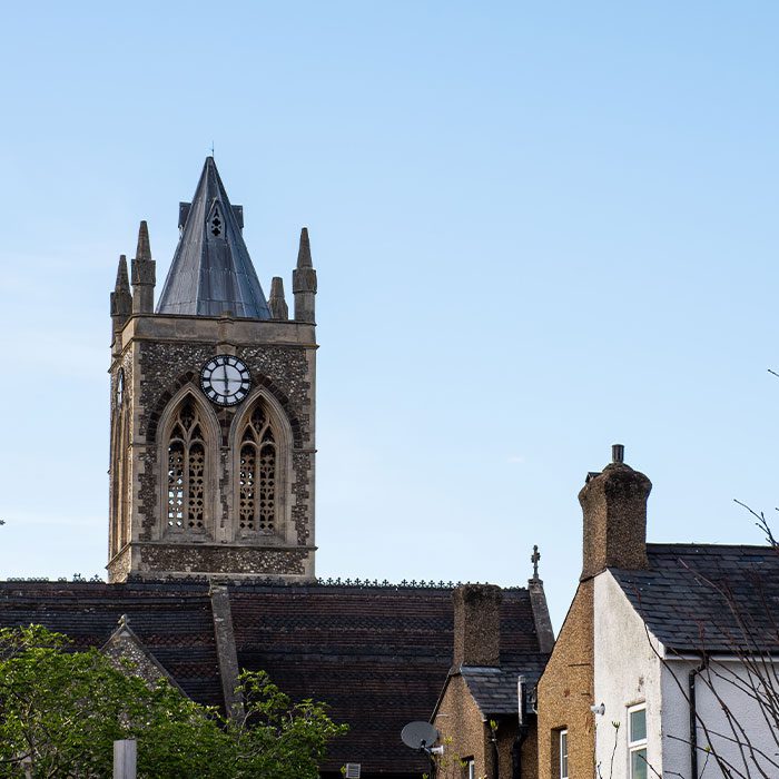 St Andrew's clock tower in Watford
