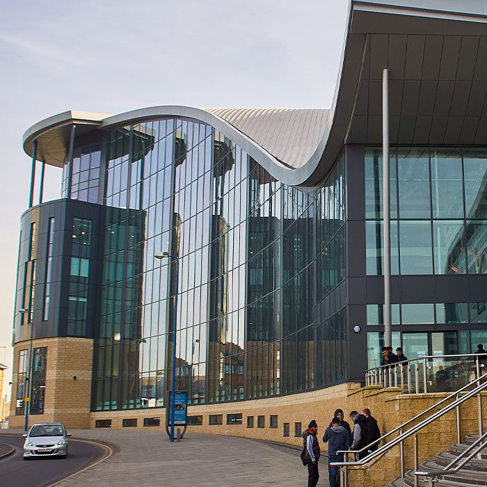 West Bromwich, UK - 05 11 2009: sandwell college architecture, entrance