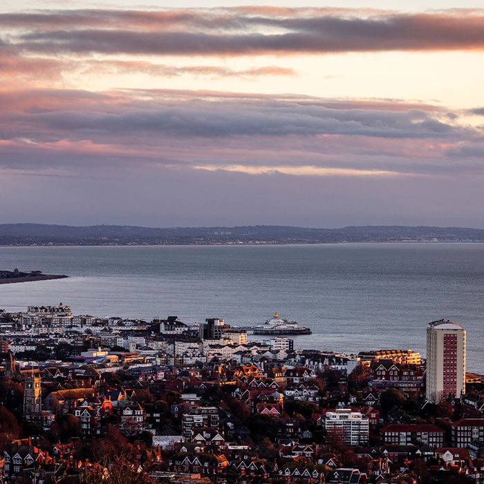 Eastbourne aerial view