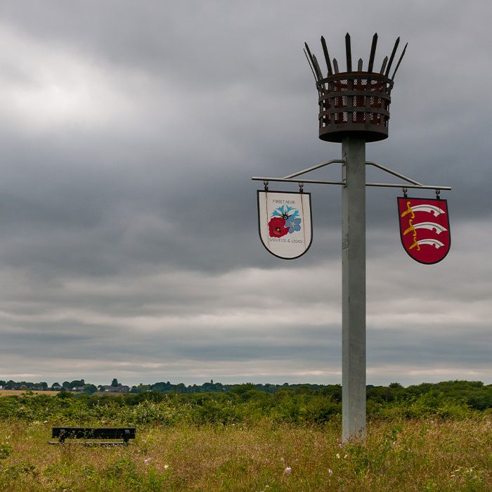 Wat Tyler country park sign, Basildon, Essex, UK.