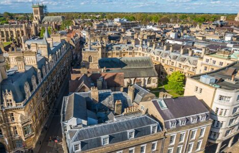 Cambridge aerial view