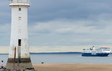 lighthouse on beach in new brighton