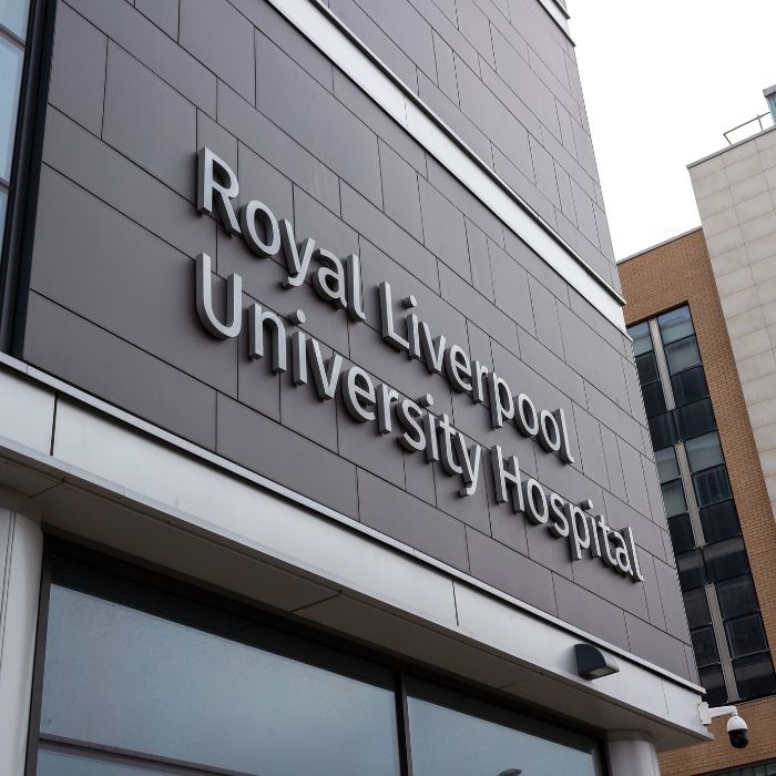 Front of Royal Liverpool University Hospital