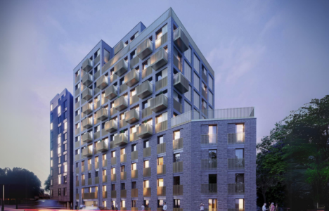 The Hive Development Exterior Image at Night