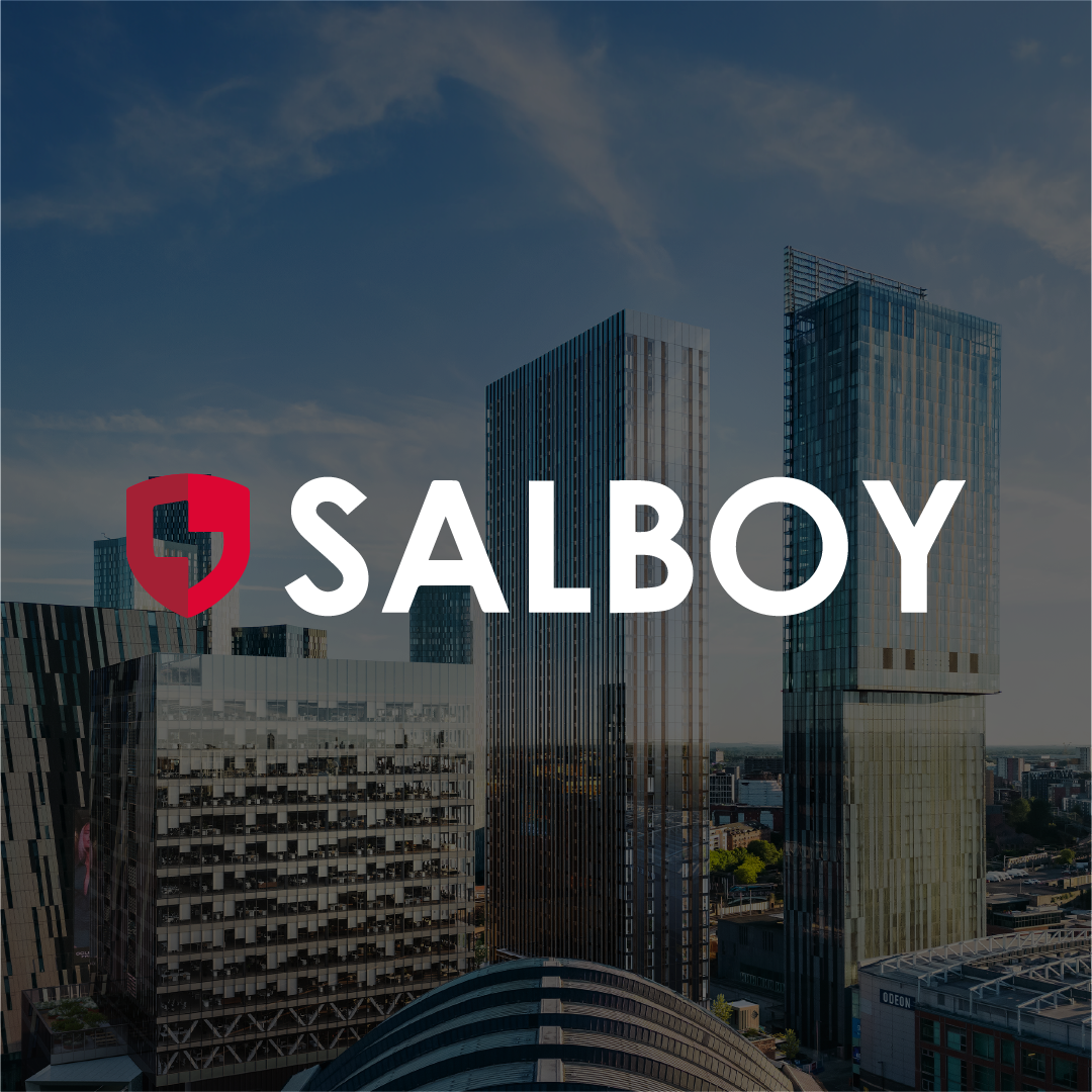 Salboy Developer Logo With Buildings in Background