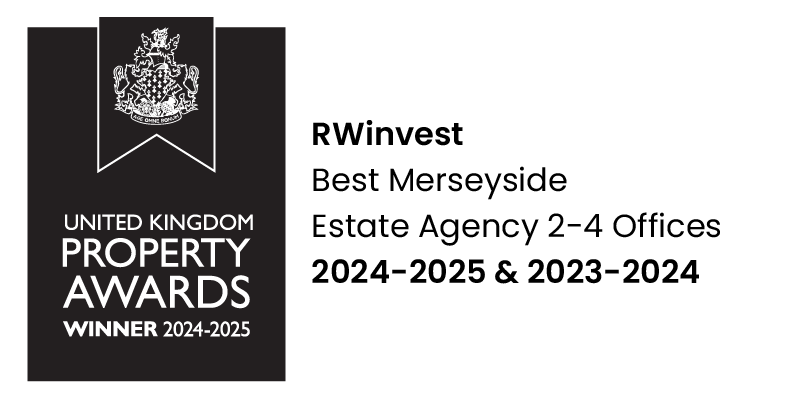 RW - UK Property Award badge - Best Merseyside Estate Agency 2-4 Offices