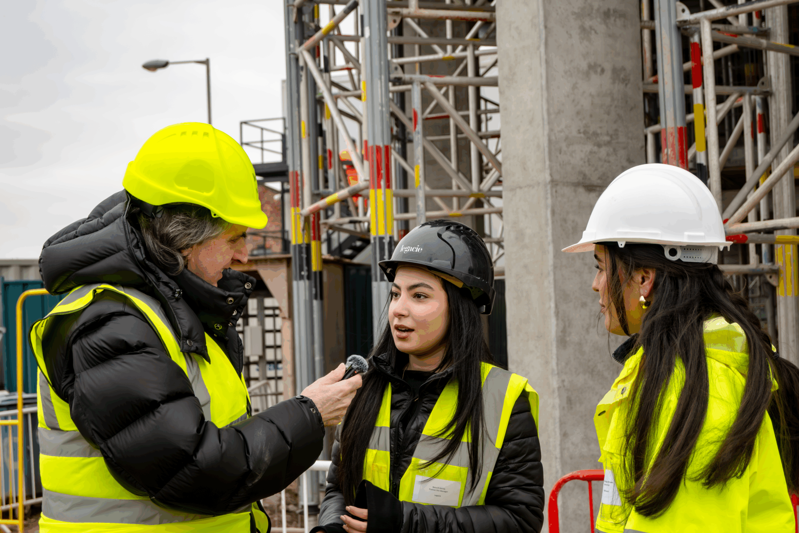 Apprentices Meeting Steve Rotheram at the Gateway Liverpool construction site