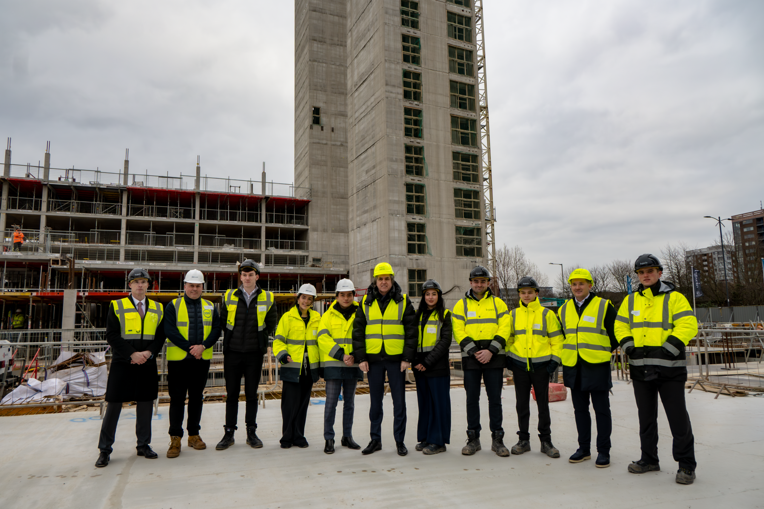 RWinvest and Legacie Apprentices With Steve Rotheram at the Gateway Liverpool