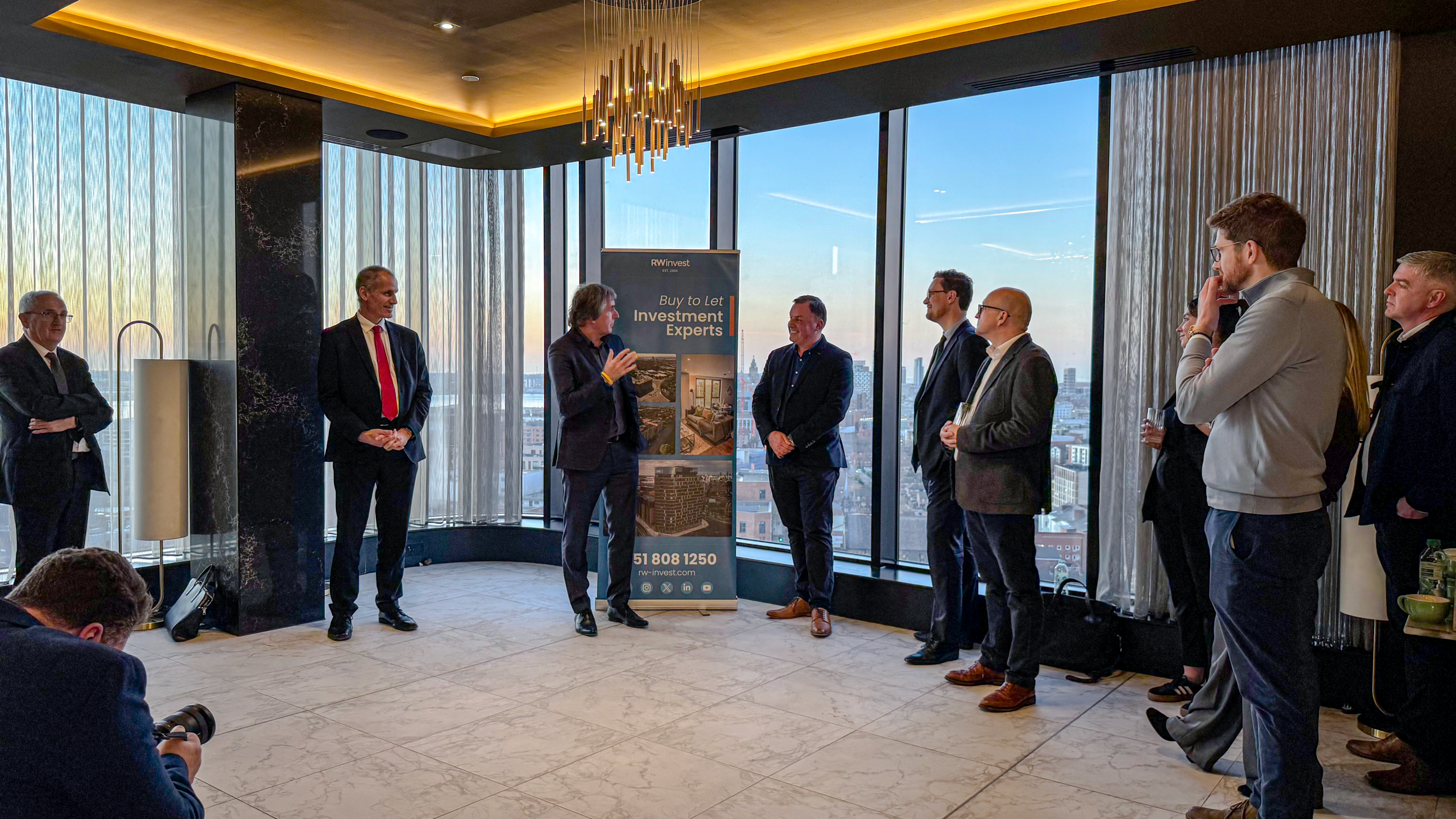 Steve Rotheram, Darren Jones, Michael Gledhill and John Morley talk at event in Parliament Square Liverpool
