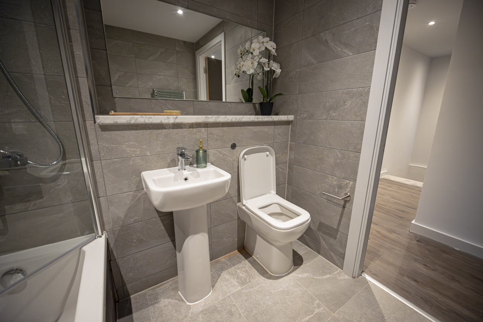 Interior image showing completed apartment in Merchant's Wharf Manchester development