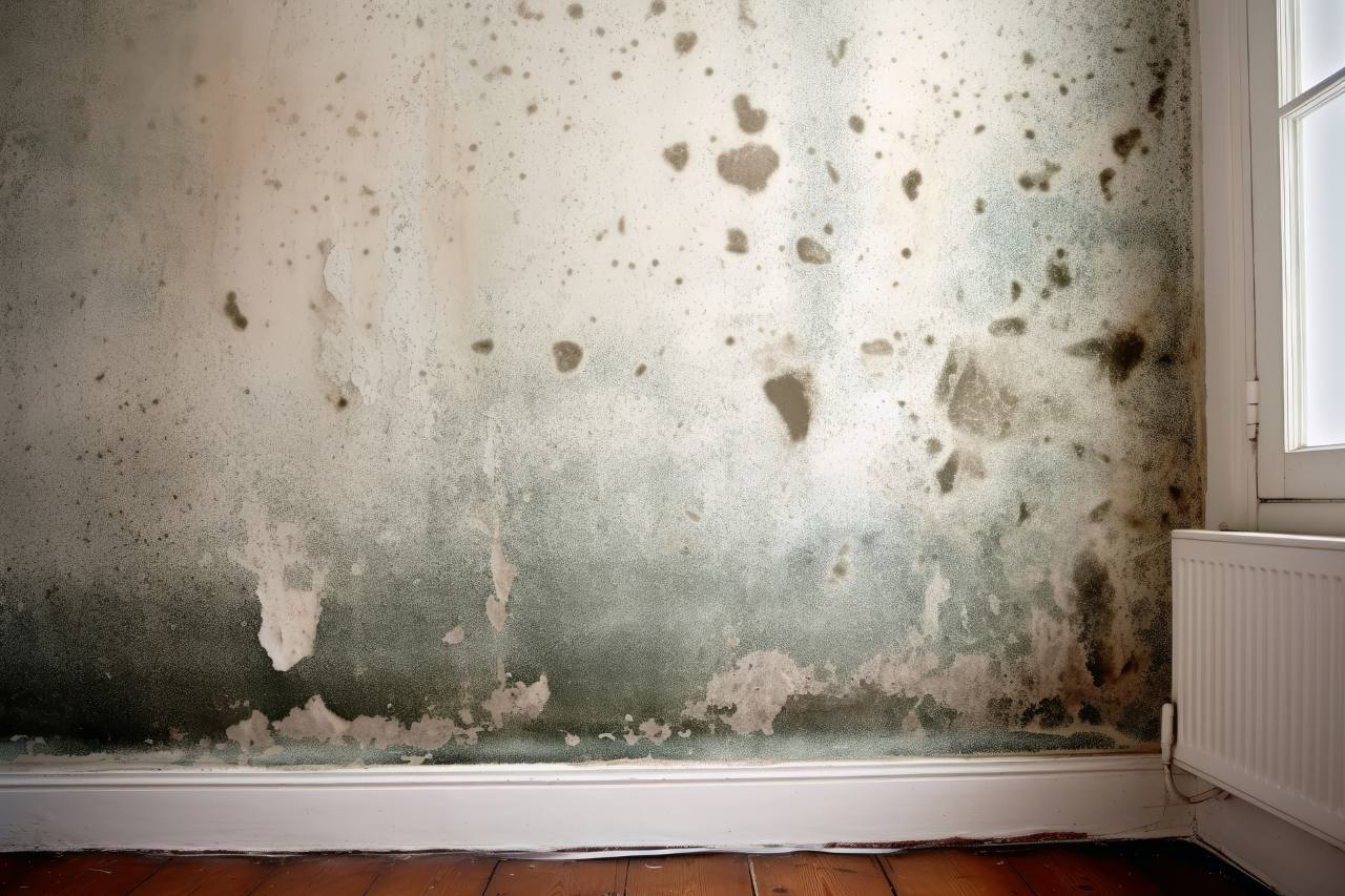 rented flat with mould on the wall