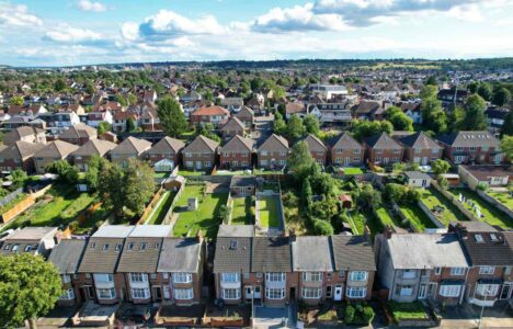 houses in a residential area
