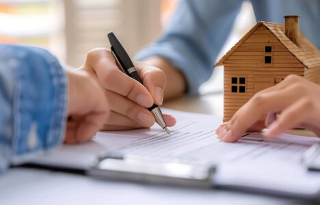 tenant and landlord signing a rental contract