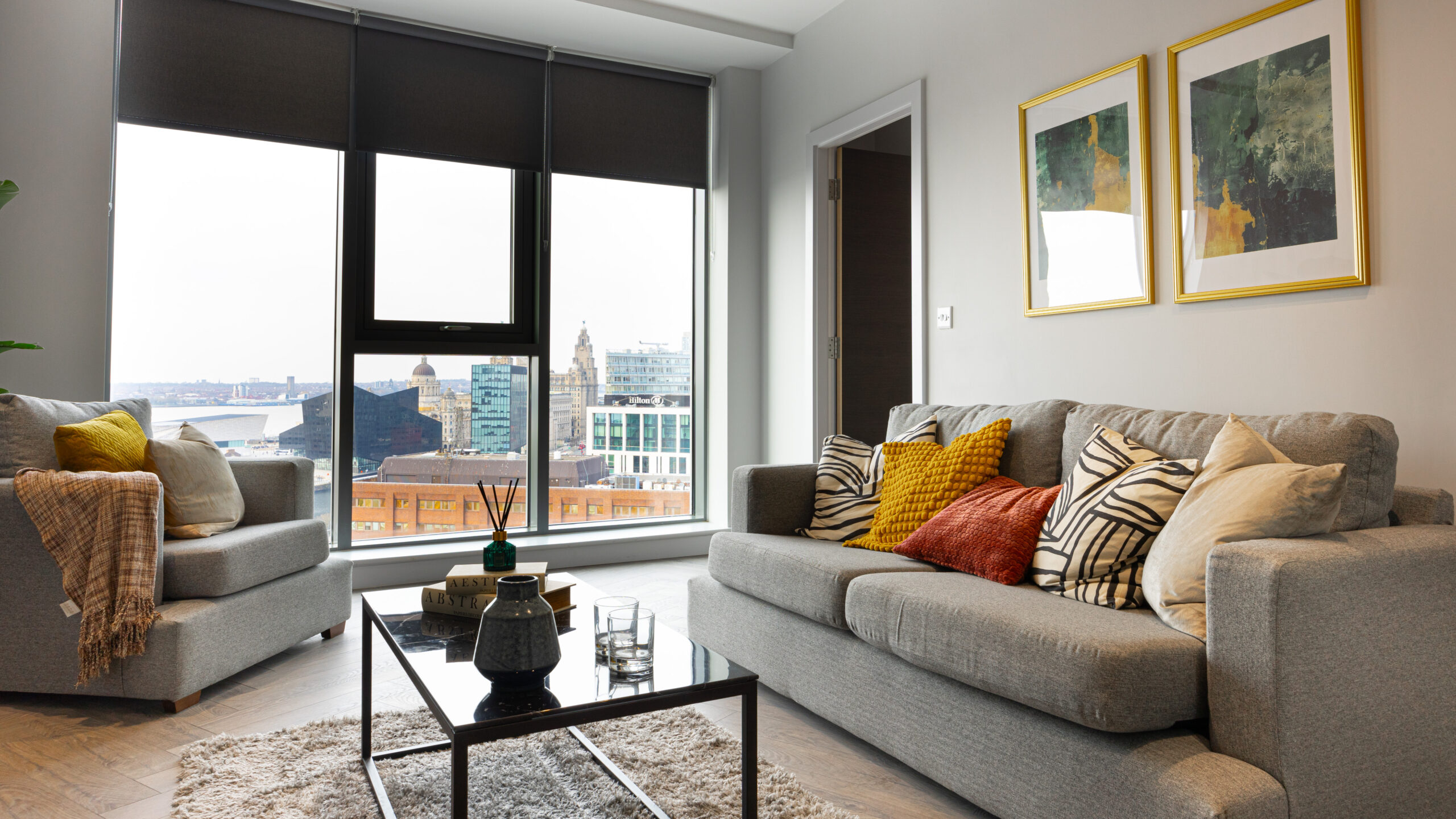 Interior image showing apartment at completed development, One Park Lane in Liverpool