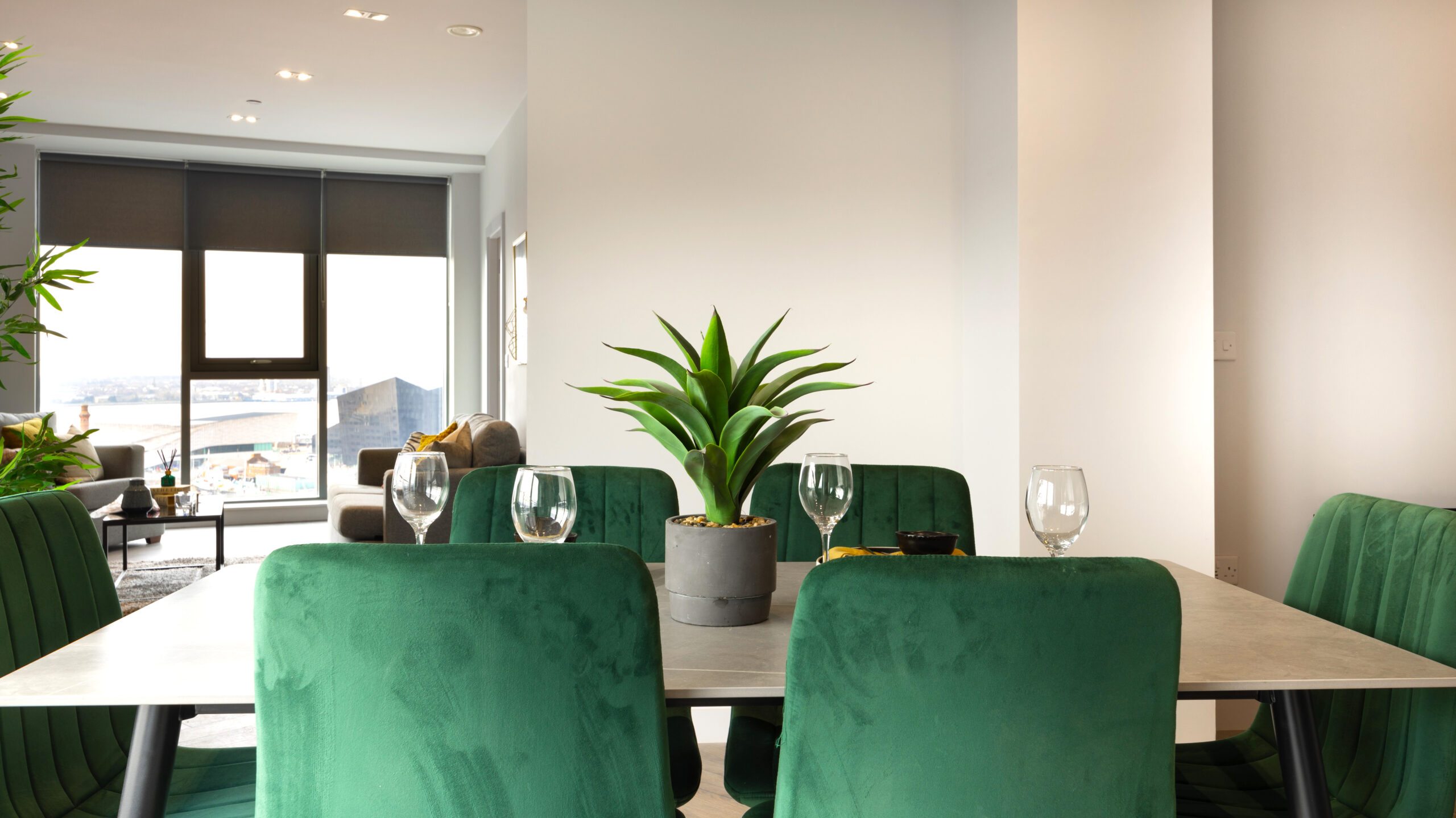 Interior image showing apartment at completed development, One Park Lane in Liverpool
