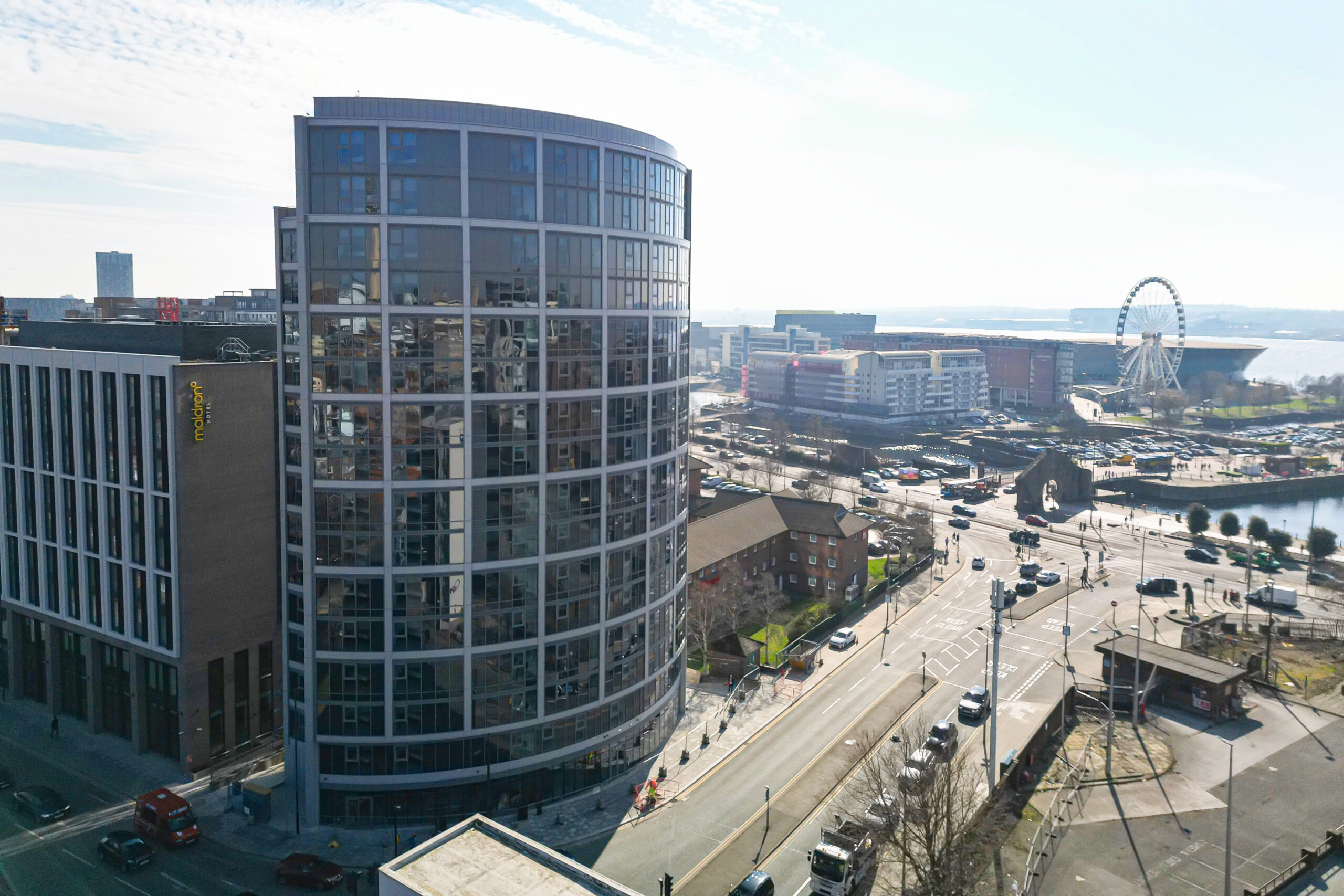 exterior Image of completed property development, One Park Lane in Liverpool