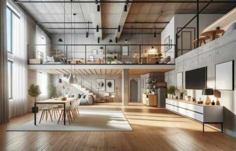 spacious modern Scandinavian loft apartment