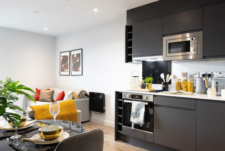 Miller's Place interior kitchen completed development