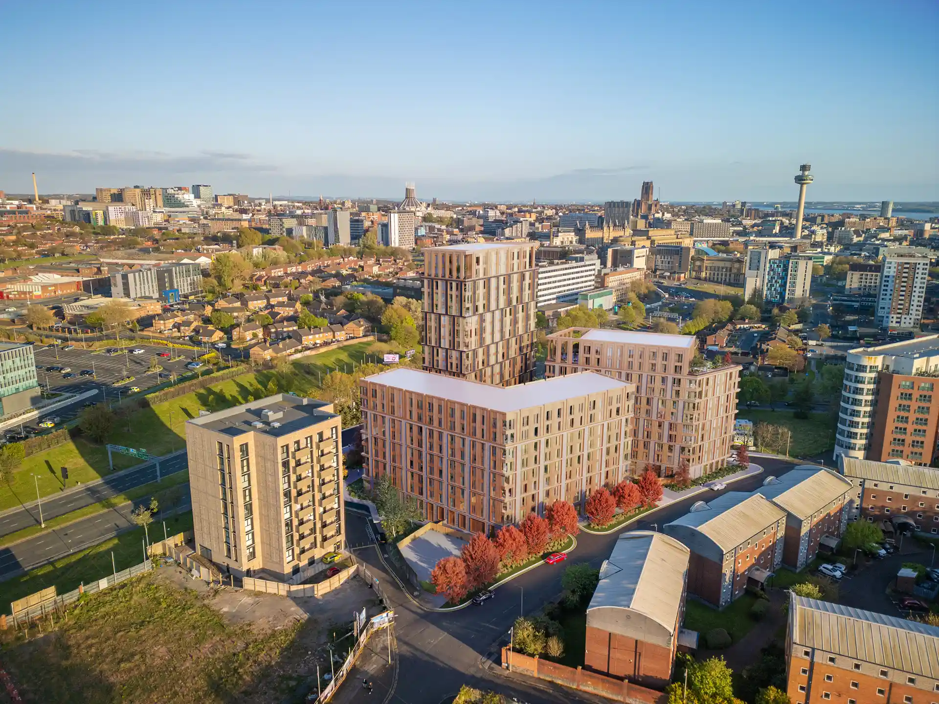 SoapWorks exterior CGI image showing building and surrounding area
