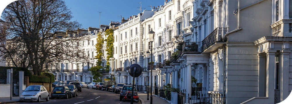 Underground train station sign representing central London and different areas for property